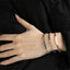 MBSS184 STAINLESS STEEL & HEMATITE BEADS BRACELET WITH NATURAL STONE