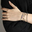 MBSS186 STAINLESS STEEL & HEMATITE BEADS BRACELET WITH NATURAL STONE