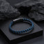 MBSS200 STAINLESS STEEL LEATHER BRACELET WITH CHAIN
