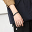 MBSS201 STAINLESS STEEL LEATHER BRACELET WITH ID PLATE