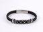 MBSS201 STAINLESS STEEL LEATHER BRACELET WITH ID PLATE