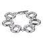 MBSS205 STAINLESS STEEL HOLLOW RECTANGLE LINK BRACELET