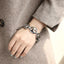 MBSS208 STAINLESS STEEL T-BAR BRACELET WITH 3 HOLLOW LINKS