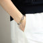 MBSS212 STAINLESS STEEL TWO TONE DIA SHAPE CHAIN LINK BRACELET