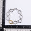 MBSS212 STAINLESS STEEL TWO TONE DIA SHAPE CHAIN LINK BRACELET