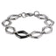 MBSS212 STAINLESS STEEL TWO TONE DIA SHAPE CHAIN LINK BRACELET