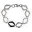 MBSS212 STAINLESS STEEL TWO TONE DIA SHAPE CHAIN LINK BRACELET