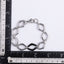 MBSS212 STAINLESS STEEL TWO TONE DIA SHAPE CHAIN LINK BRACELET