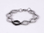 MBSS212 STAINLESS STEEL TWO TONE DIA SHAPE CHAIN LINK BRACELET