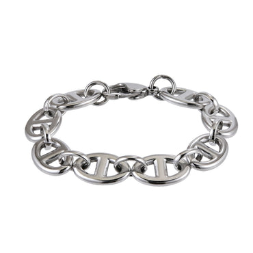 MBSS213 STAINLESS STEEL OVAL CHAIN BRACELET