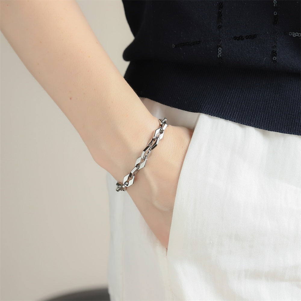 MBSS214 STAINLESS STEEL CHUNKY CHAIN BRACELET