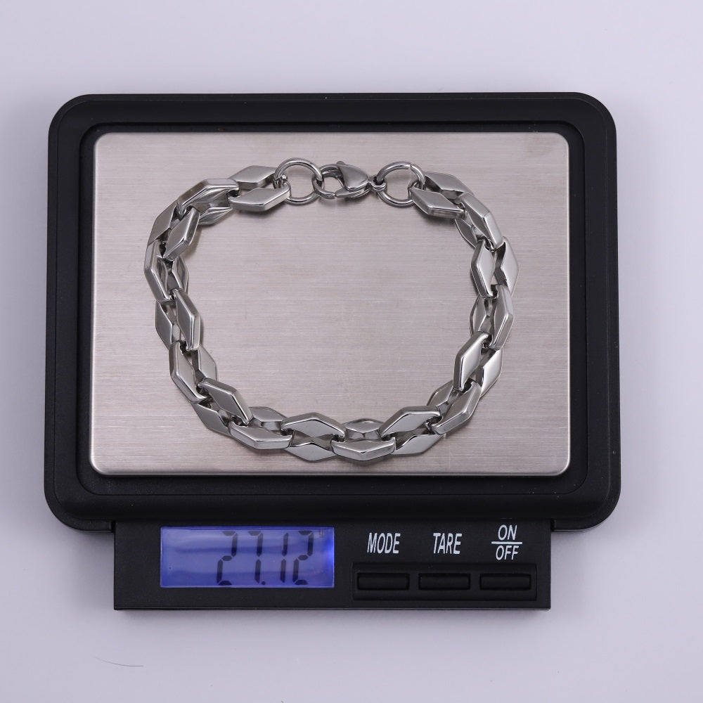 MBSS214 STAINLESS STEEL CHUNKY CHAIN BRACELET