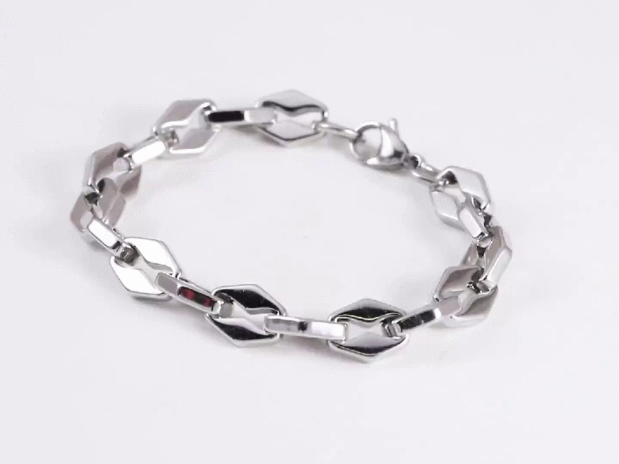 MBSS214 STAINLESS STEEL CHUNKY CHAIN BRACELET