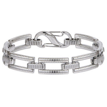 MBSS215 STAINLESS STEEL RECTANGULAR LINK BRACELET