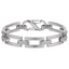 MBSS215 STAINLESS STEEL RECTANGULAR LINK BRACELET