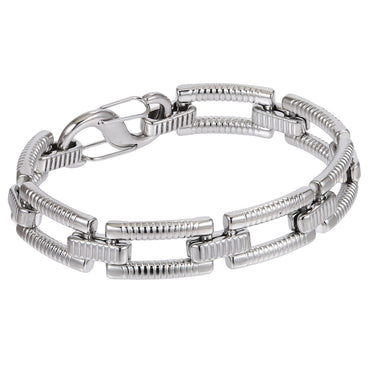 MBSS215 STAINLESS STEEL RECTANGULAR LINK BRACELET