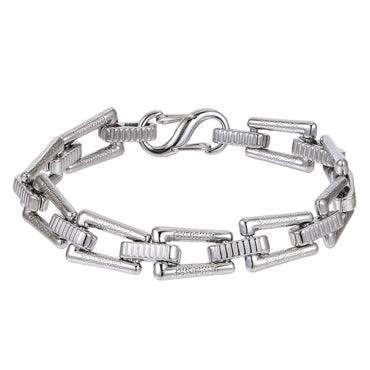 MBSS216 STAINLESS STEEL TRAPEZOID CHAIN LINK BRACWLET
