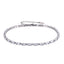MBSS218 STAINLESS STEEL TENNIS BRACELET WITH BAGUETTE CZ