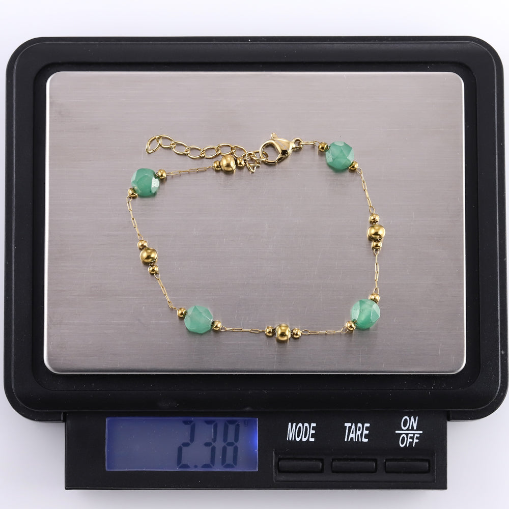 MBSS221 STAINLESS STEEL BRACELET WITH BEADS