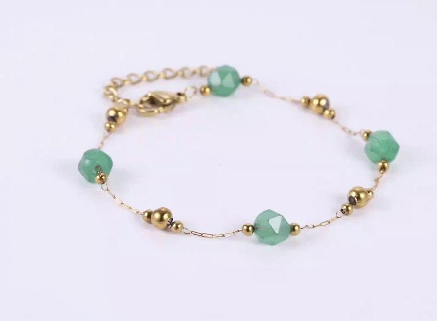 MBSS221 STAINLESS STEEL BRACELET WITH BEADS