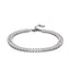 MBSS223 STAINLESS STEEL TENNIS BRACELET WITH BAGUETTE CZ
