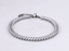 MBSS223 STAINLESS STEEL TENNIS BRACELET WITH BAGUETTE CZ