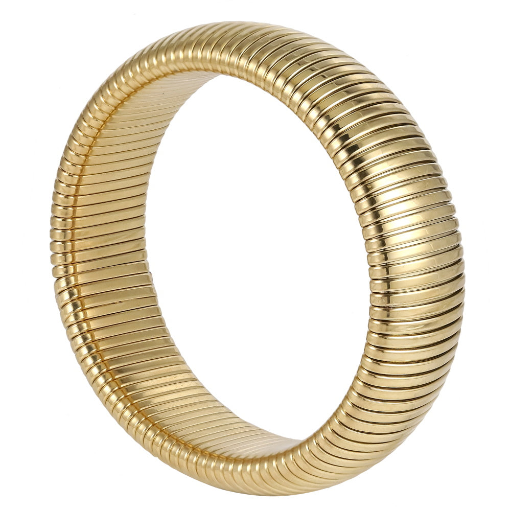 MBSS234 STAINLESS STEEL ELASTIC SNAKE CHAIN BRACELET