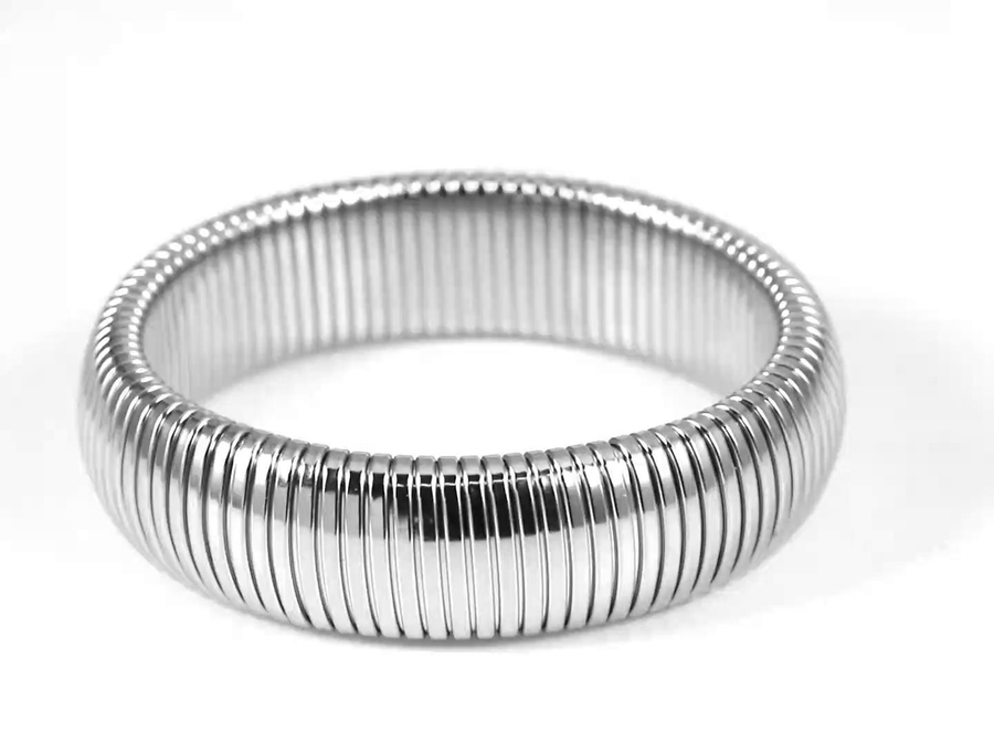 MBSS234 STAINLESS STEEL ELASTIC SNAKE CHAIN BRACELET