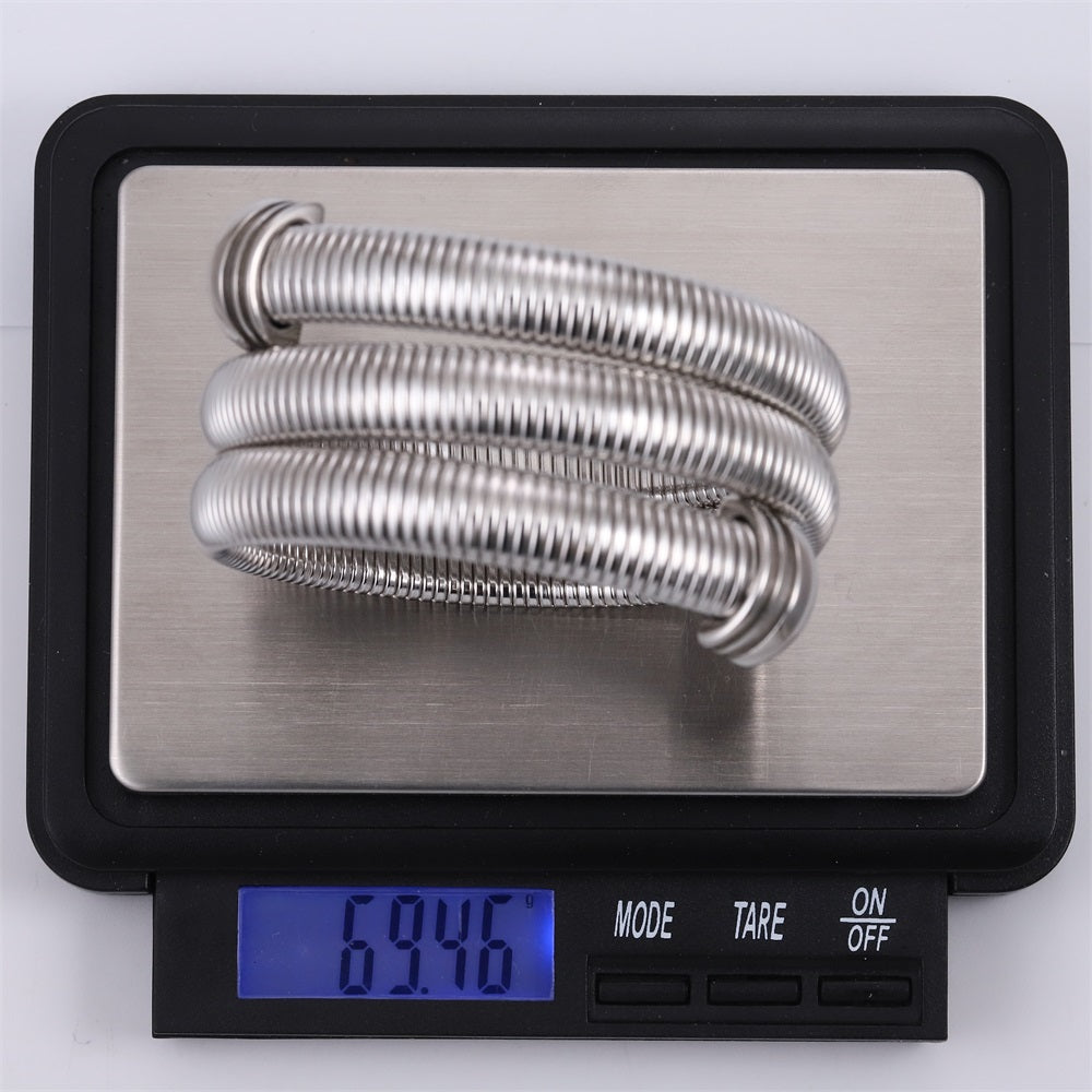 MBSS236 STAINLESS STEEL ELASTIC SNAKE CHAIN WARP BRACELET