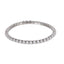 MBSS237 STAINLESS STEEL ELASTIC TENNIS BRACELET WITH SHELL PEARL