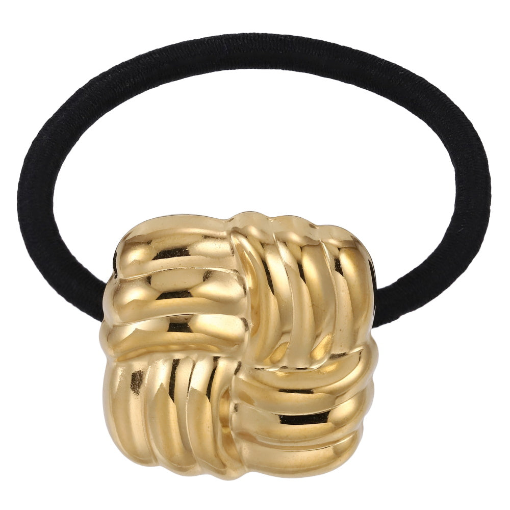 MBSS242 STAINLESS STEEL SQUARE HOLLOW KNOT WITH ELASTC BAND