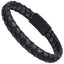 MBSS247 STAINLESS STEEL BRAIDED LEATHER BRACELET
