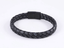 MBSS247 STAINLESS STEEL BRAIDED LEATHER BRACELET