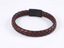 MBSS247 STAINLESS STEEL BRAIDED LEATHER BRACELET