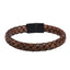 MBSS247 STAINLESS STEEL BRAIDED LEATHER BRACELET