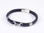 MBSS248 STAINLESS STEEL LEATHER BRACELET WITH BUCKLE DESIGN