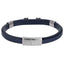 MBSS248 STAINLESS STEEL LEATHER BRACELET WITH BUCKLE DESIGN