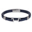 MBSS248 STAINLESS STEEL LEATHER BRACELET WITH BUCKLE DESIGN