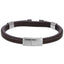 MBSS248 STAINLESS STEEL LEATHER BRACELET WITH BUCKLE DESIGN