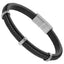 MBSS250 STAINLESS STEEL LAYERED LEATHER BRACELET