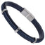 MBSS250 STAINLESS STEEL LAYERED LEATHER BRACELET