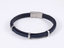 MBSS250 STAINLESS STEEL LAYERED LEATHER BRACELET