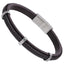 MBSS250 STAINLESS STEEL LAYERED LEATHER BRACELET