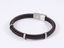 MBSS250 STAINLESS STEEL LAYERED LEATHER BRACELET