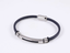 MBSS251 STAINLESS STEEL LEATHER BRACELET WITH ID PLATE