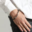MBSS251 STAINLESS STEEL LEATHER BRACELET WITH ID PLATE