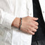 MBSS251 STAINLESS STEEL LEATHER BRACELET WITH ID PLATE
