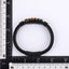 MBSS253 STAINLESS STEEL LEATHER BRACELET WITH HEMATITE & STONE