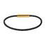 AAB Co. Stainless Steel Slim Leather Bracelet – Black Genuine Leather