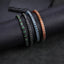 MBSS258 STAINLESS STEEL CHAIN BRACELET WITH ROPE